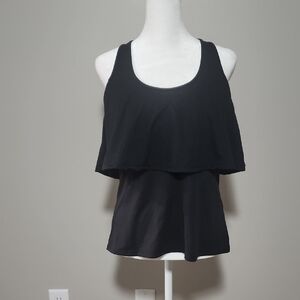 Fabletics Black Women's Double-Layer Tank Top